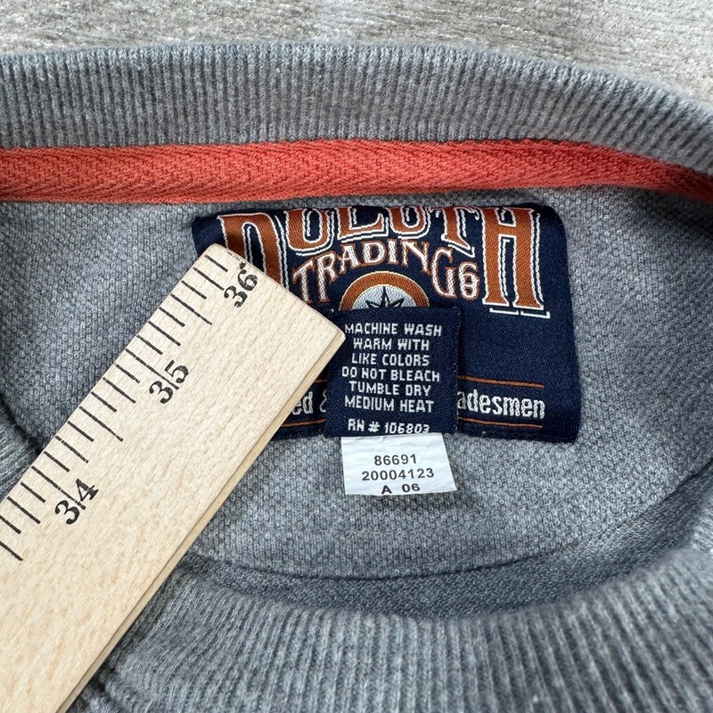 Duluth Trading Co. Mens Long Sleeve Crew Neck Pocket T-Shirt Gray gallery