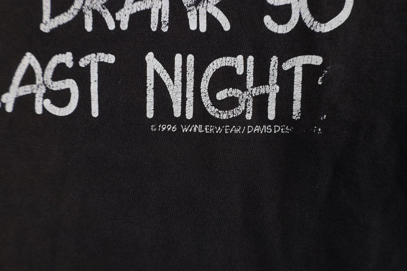 Vtg 90s Mens 2XL How Can I Be So Thirsty When I Drank So Much Last Night T-Shirt gallery