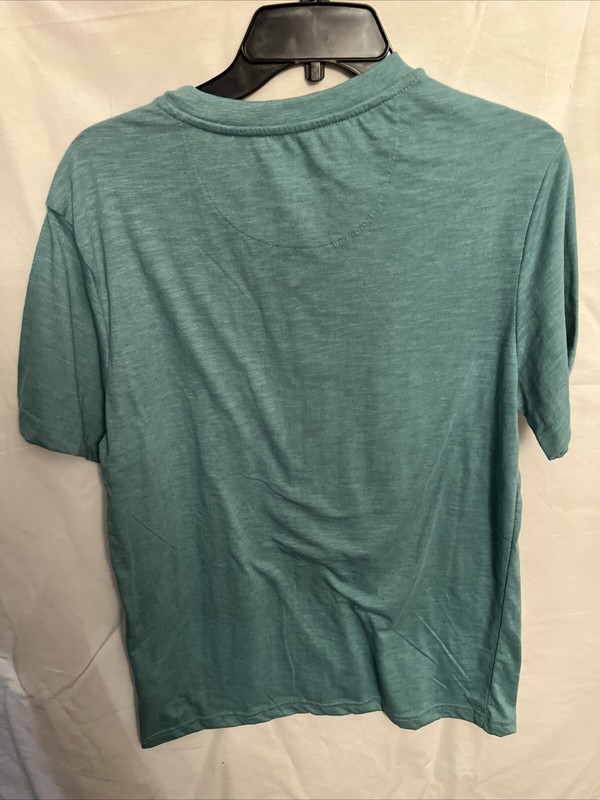 Lee Premium Select Porcelain Blue Short Sleeve Henley Shirt Men's Small gallery