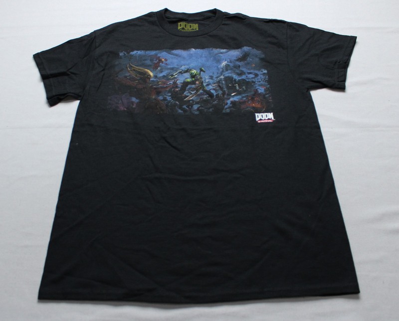 Loot Crate Unisex Adult’s Doom Eternal Crew Neck Graphic T-Shirt EH6 Black Small