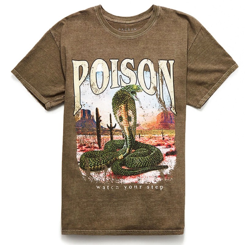 Pacsun Poison Watch Your Step Vintage Men’s T-Shirt Size Large – NWT