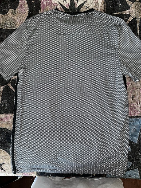 Murano Men's Gray Black Geometric Knit Crew Neck Short Sleeve T-Shirt Size L gallery
