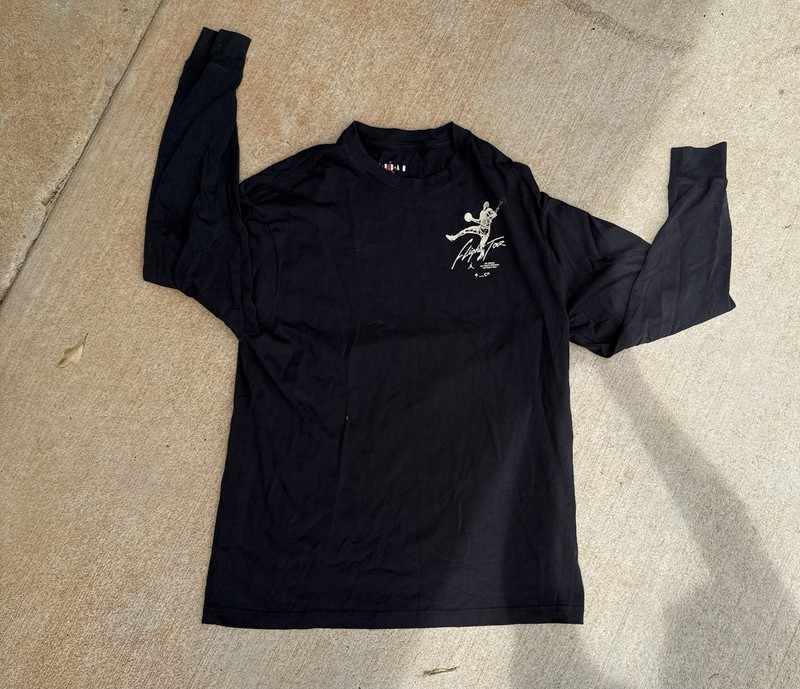 Air Jordan T Shirt Mens Black Flight Heritage 85 Large Sportswear NBA
