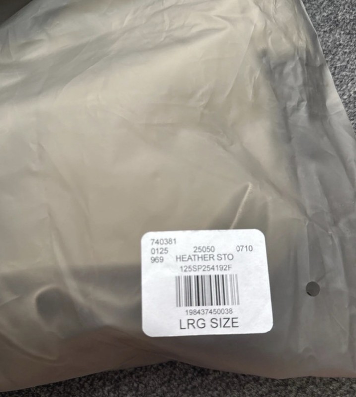 Fear of God Essentials Logo Gray Crew Neck Short Sleeve Cotton Jersey Tee L gallery