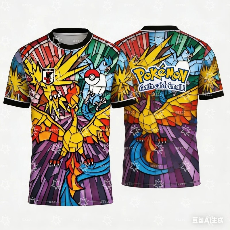 Pokemon Football T-Shirts Breathable Quick Dry Football Jerseys 3D Print gallery