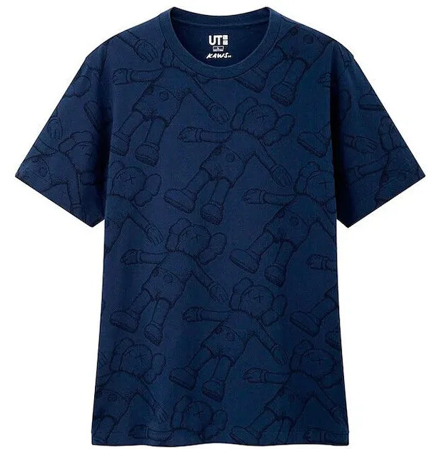 KAWS x UNIQLO, All Over Holiday Print Tee, US Sizing, New with Tag