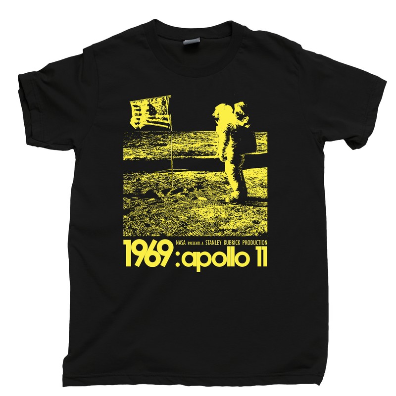 APOLLO 11 CONSPIRACY Theory T Shirt Stanley Kubrick Fake Moon Landing Tee Poster