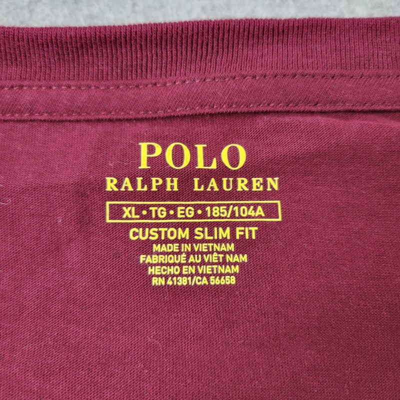 Polo Ralph Lauren Shirt Mens XL Red Custom Slim Fit PRL Pony Embroidery gallery