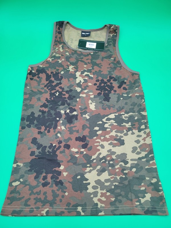 Mil-Tec Flecktarn Camo Tank Top Shirt Size L