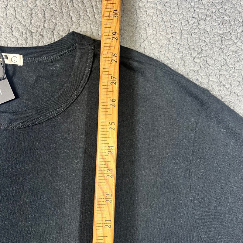 Buck Mason Black Slub Classic Tee Mens Large L Short Sleeve Cotton BM11030 USA gallery