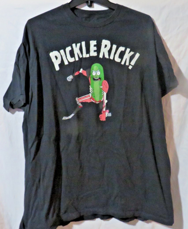 Rick and Morty Pickle Rick Graphic T-Shirt Men’s 2XL Black