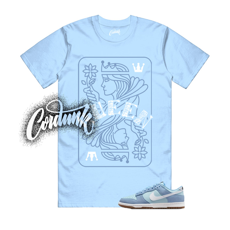Dunk Psychic Glacier Blue White T Shirt Match QUEEN