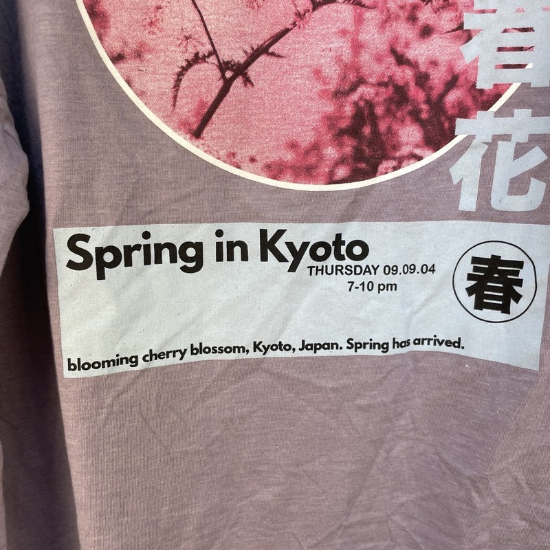 Urban Outfitters Crew Neck Shirt Spring Kyoto Long Sleeve M Graphic Print Purple gallery