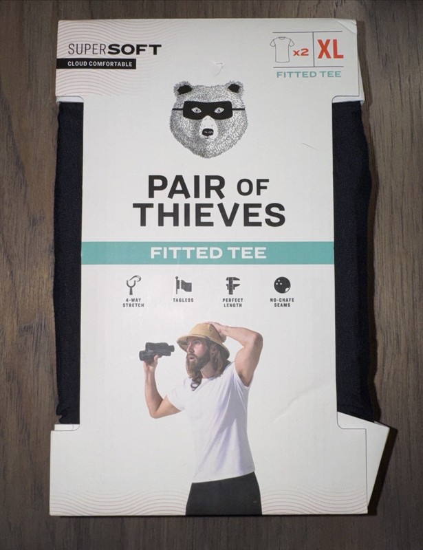 NWT Men’s Pair Of Thieves 2 Super Soft Black T-Shirts Size XL