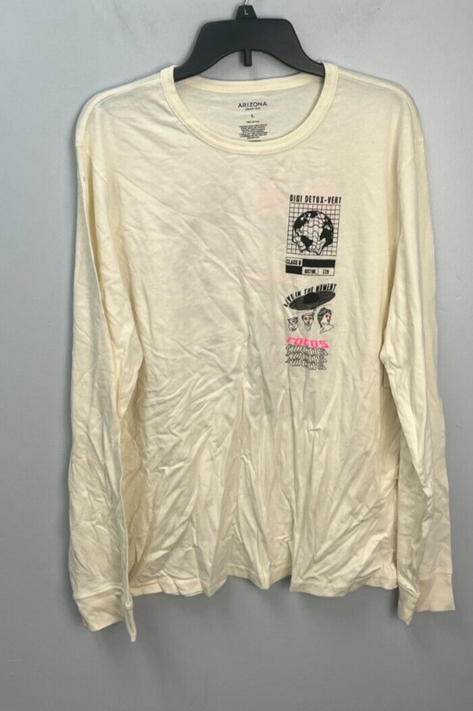 Arizona Jean Co Focus Ivory Long Sleeve Graphic T-shirt Live In The Moment Hope