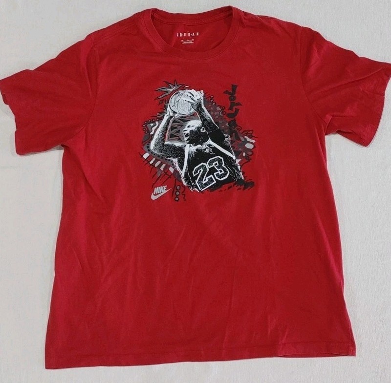Nike Air Jordan Michael Jordan Graphic Tshirt Red Adult Size XXL