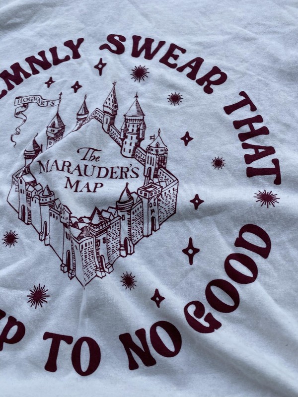 Wizarding World Harry Potter Shirt Mens Medium White Marauders Map Graphic Tee gallery