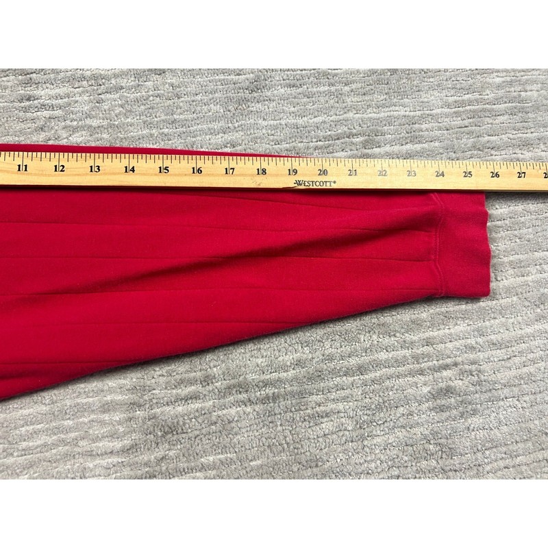 Ivy Crew Shirt Mens XL Red Mock Neck Long Sleeve Vertical Ribbed Knit Casual gallery