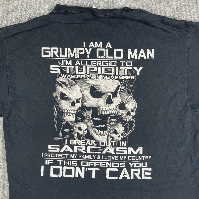 Fruit of the Loom T-Shirt Mens Size L Black Basic Cotton Casual Crewneck