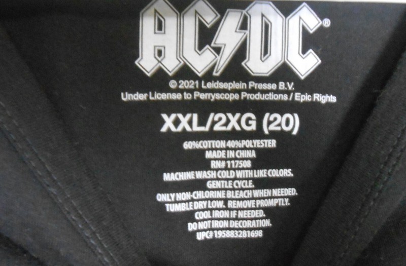AC DC FOR THOSE ABOUT TO ROCK T-SHIRT MEN'S SZ XXL 2021 MACHINE WASHABLE IN COLD gallery