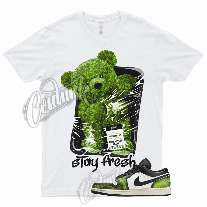 STAY T Shirt for 1 Low SE Wear Away Electric Green Snake Skin 6 Lime Retro Neon
