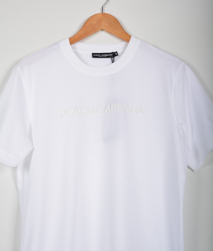 Men’s Dolce & Gabbana White Tonal Logo T-Shirt Men’s Size Medium