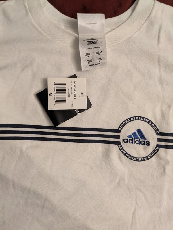 Adidas medium size white t shirt
