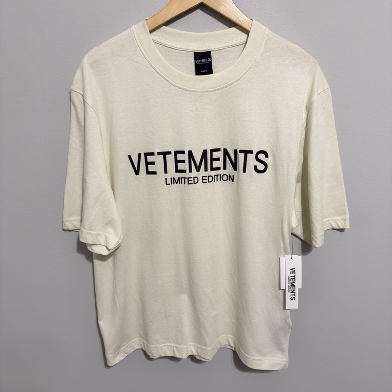 Vetements Men’s Beige T-Shirt Size M Limited Edition By Drill Clothing