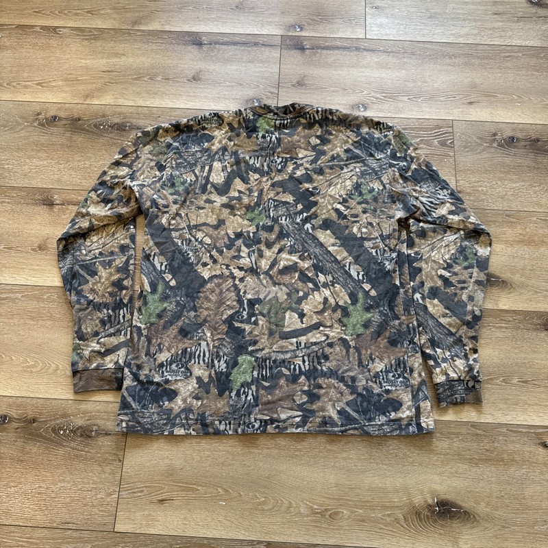 Mossy Oak Shirt Mens L Forest Floor Camo Liberty Bottomland Y2k Vintage gallery