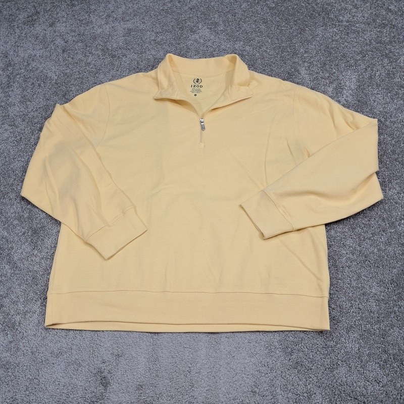 Izod Men’s 1/4 Zip Sweater Yellow 2X-Large