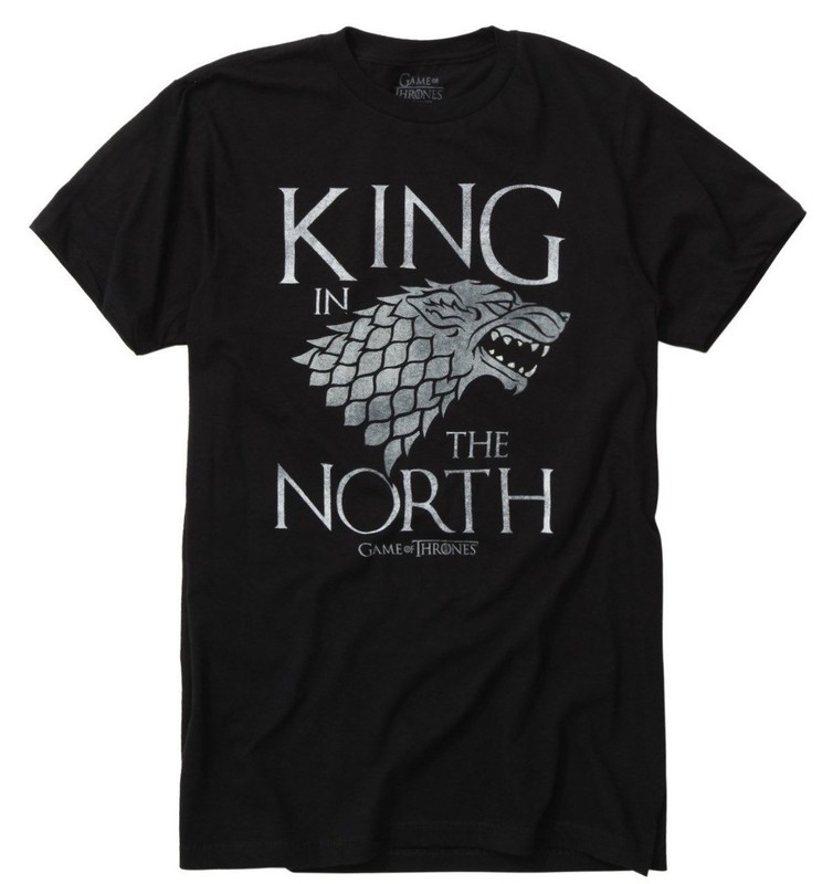 Game Of Thrones KING IN THE NORTH Stark Direwolf T-Shirt NWT Licensed & Official