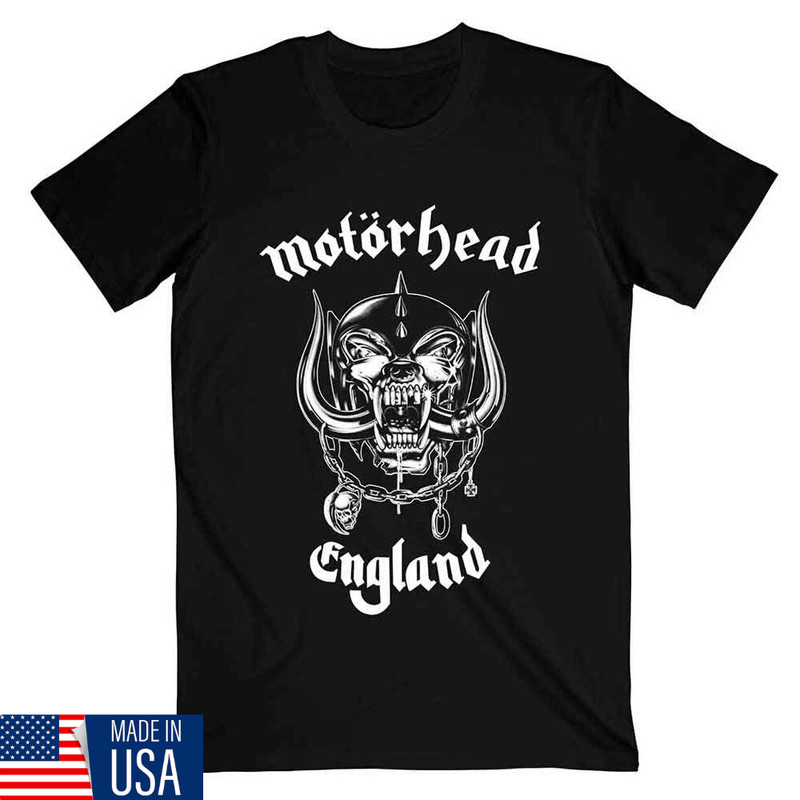 Motorhead T-Shirt England Classic Band Official Black T shirt – NEW