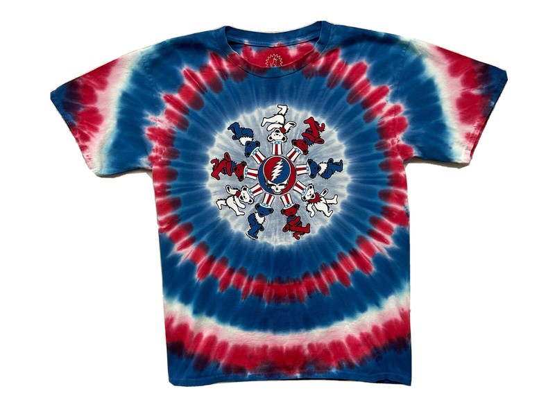 Grateful Dead Patriotic Bears – Dancing Bears Around a Stealie shirt – All Sizes