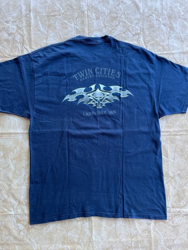 Vintage Harley Davidson Survivor T Shirt XL Hanes Beefy Grizzly Twin Cities MN gallery