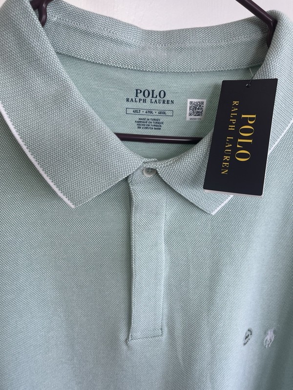 Polo Ralph Lauren Polo Shirt Cotton Mens 4XLT Green W White Pony Golf Tennis gallery