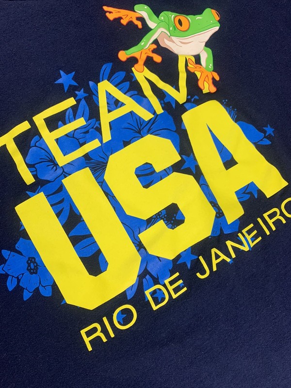 Rio De Janeiro T Shirt Mens 2XL Blue Mens Team USA Frog gallery