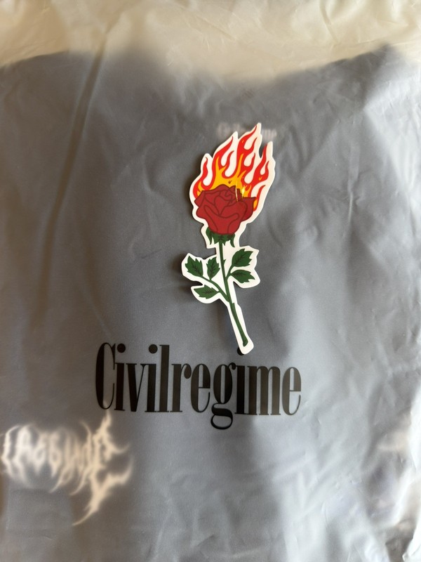 Size M - Civil Regime Roses From Concrete Skull Oversized T-Shirt gallery