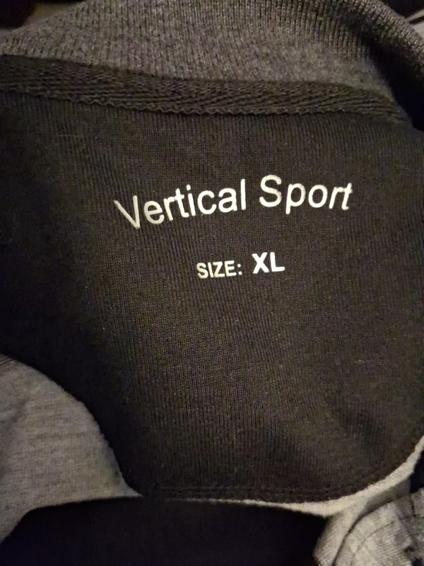 "Vertical Sport" Mens Tshirt, Size Xl, Black Gray Striped, Long Sleeve, Slim Fit gallery