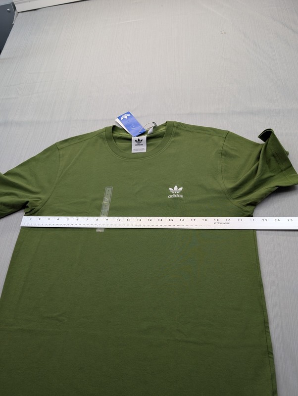 New Adidas Trefoil Essentials Tee Shirt Mens Size Large Tech Olive TShirt gallery
