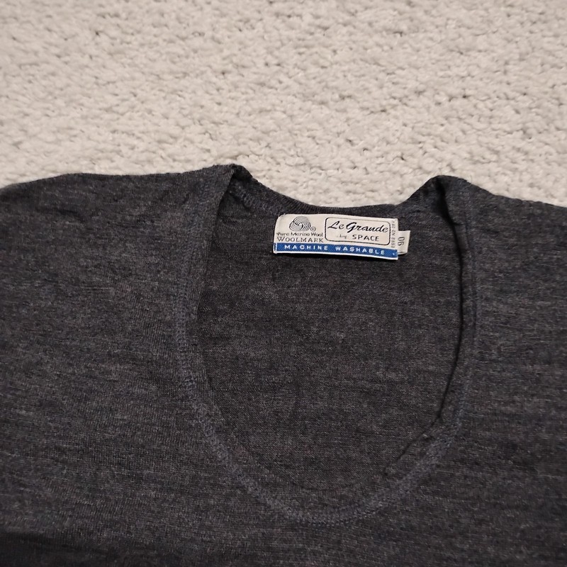 Vintage Woolmark Shirt Mens M (18x26) Base Layer Scoop Hiking Merino Wool 90s gallery