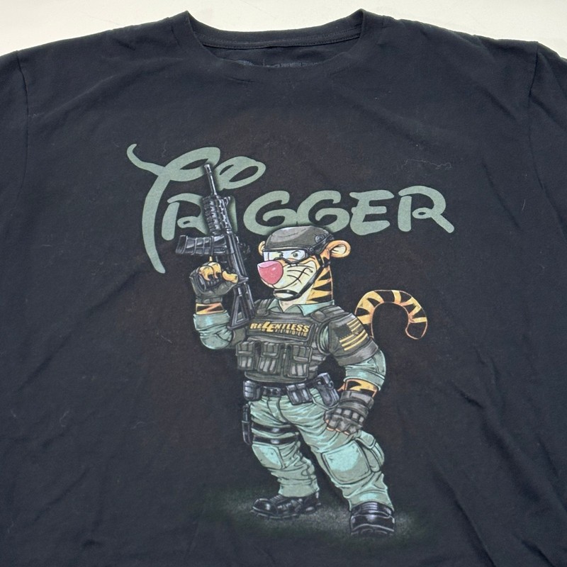 Relentless Men’s Trigger Graphic T-Shirt Black Size M