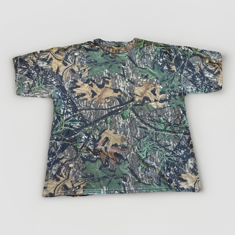 Vintage Mossy Oak Shirt Mens XL Obsession Camo Bottomland 90s Hunting Y2k