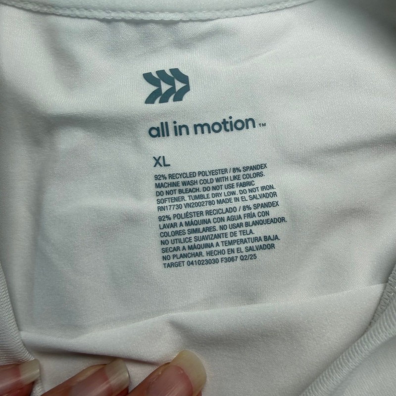All in Motion Performance Tee Men's XL White Short Sleeve Relaxed Fit NWT gallery