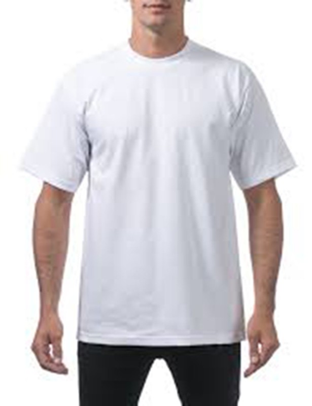 Pro Club Men’s Heavyweight Cotton Short Sleeve Crew Neck T-Shirt White