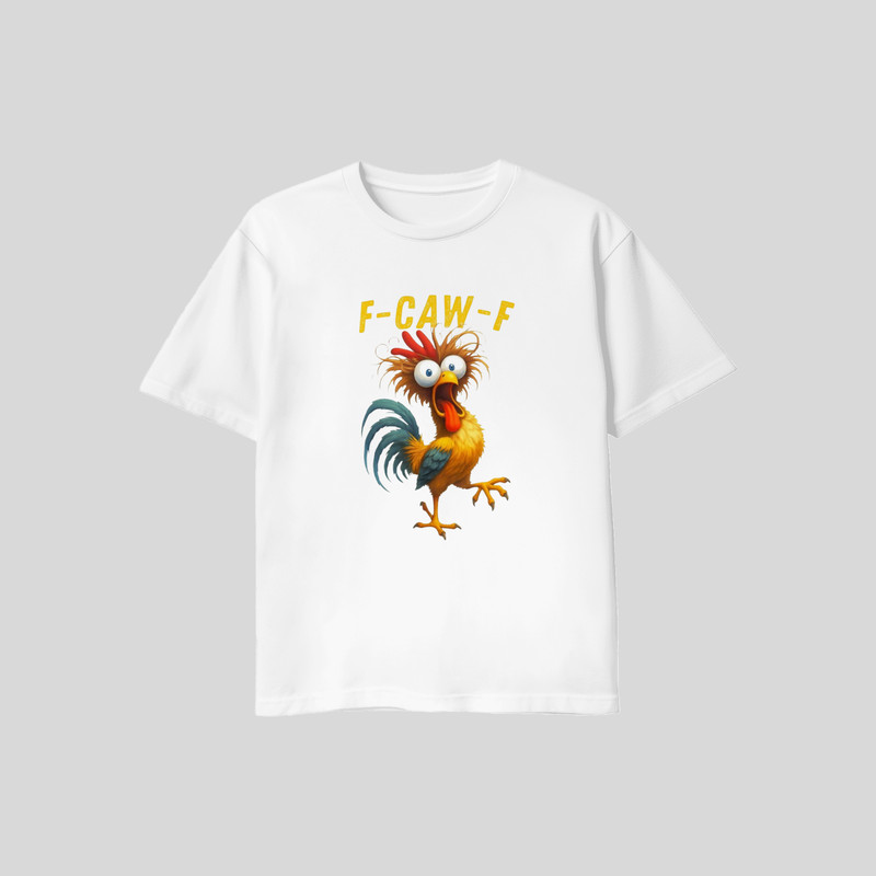 FCAWF Rooster Chicken Meme T Shirt Black White XL L M