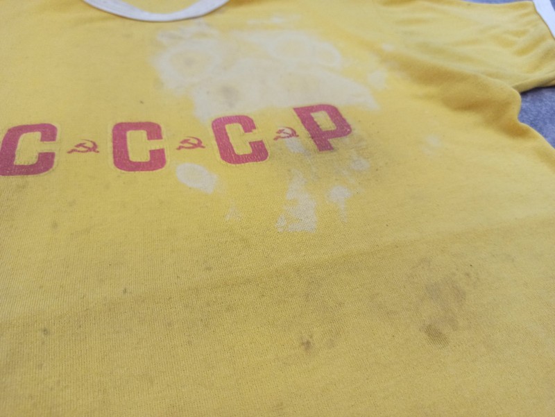 Ultra Vintage t shirt USSR 70-80s communism hammer and sickle Ссср distressed gallery