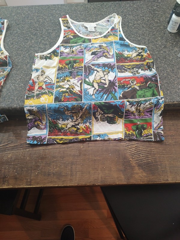 Tarzan Comic Strip Repage Tank Top Shirt XL Art Comic AOP 80s 90s gallery