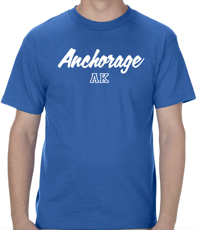 Anchorage Alaska State Graphic T-Shirt tee Unisex Apparel Custom Text gallery
