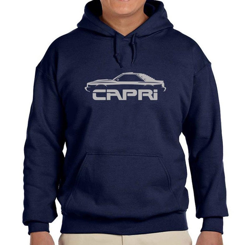 1982-85 Mercury Capri Navy Blue Hoodie Sweatshirt FREE SHIP