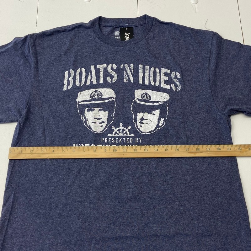 Step Brothers Blue Short Sleeve T-Shirt Boats & Hoes Adult Size L NEW Prestige W gallery